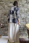 Yara Bandana Relaxed Blouse Navy